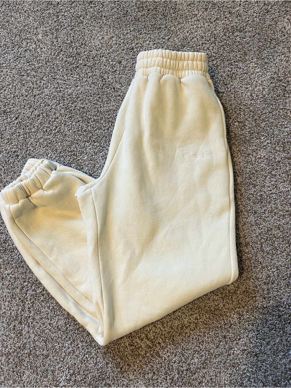 Comfort Cream Sweat Pants - Women’s Medium